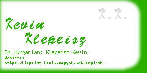 kevin klepeisz business card